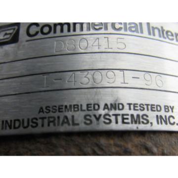 Commercial Intertech I4309196 D80415 Multiple Unit Hydraulic 7/8&#034; Shaft Pump