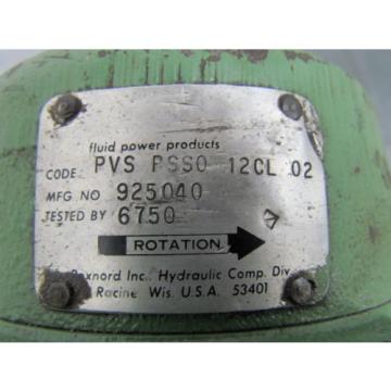 Rexnord PVSPSSO Pressure CompensatedHydraulic w/Subplate 1&#034; NPT 1&#034; Shaft Pump