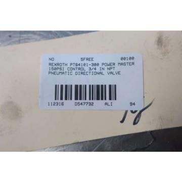 NEW REXROTH PT64101-300 150PSI 3/4 IN NPT DIRECTIONAL CONTROL VALVE D547732