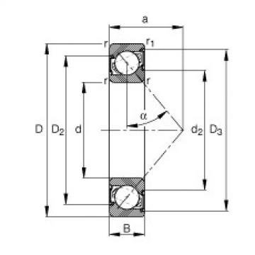 Angular contact ball bearings - 7208-B-XL-2RS-TVP