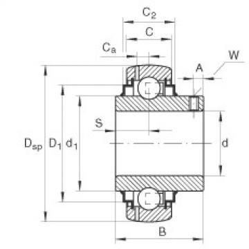 Radial insert ball bearings - GYE50-XL-KRR-B