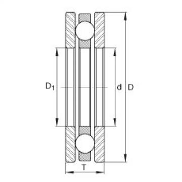 Axial deep groove ball bearings - 4406