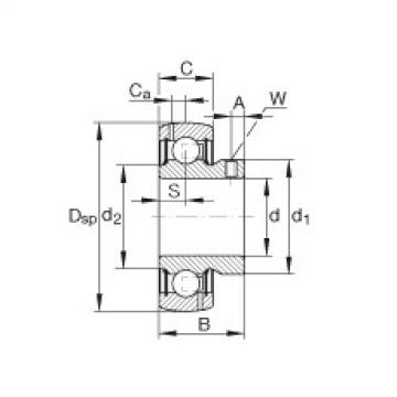 Radial insert ball bearings - GAY010-NPP-B-AS2/V