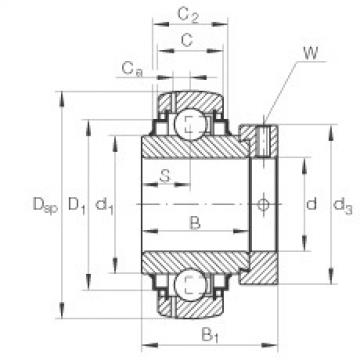 Radial insert ball bearings - GE20-XL-KLL-B