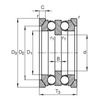Axial deep groove ball bearings - 54230-MP + U230