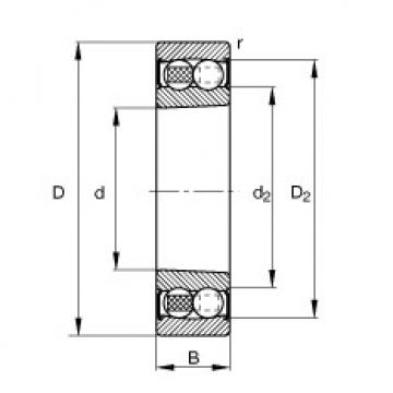 Self-aligning ball bearings - 2207-K-2RS-TVH-C3