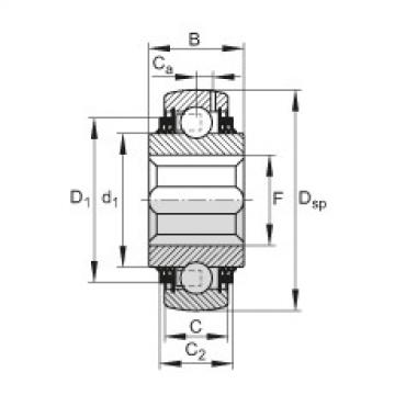 Self-aligning deep groove ball bearings - VKE38-211-KTT-B-GA47/70-AH01