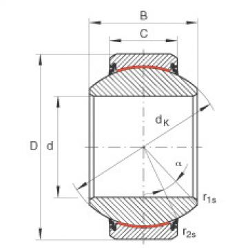 Radial spherical plain bearings - GE120-FW-2RS
