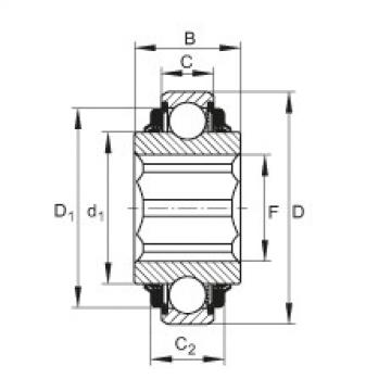 Self-aligning deep groove ball bearings - SK104-208-KTT-L402/70-AH10