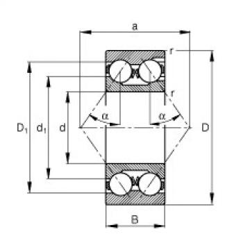 Angular contact ball bearings - 3222-M