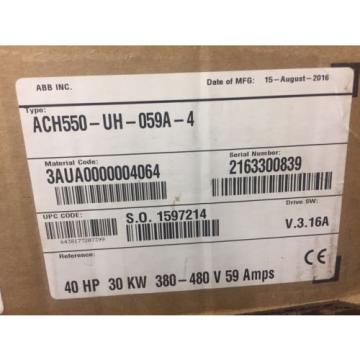 ABB ACH550-UH-059A-4 AC DRIVE NEW IN ORGINAL BOX
