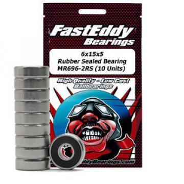 6x15x5 Rubber Sealed Bearing MR696-2RS (10 Units)