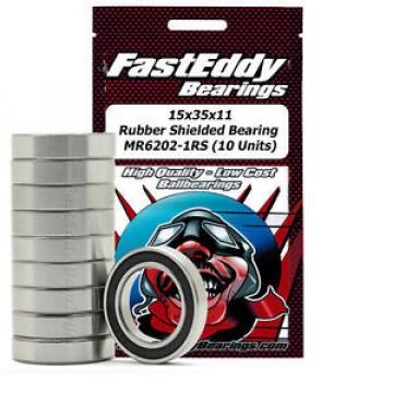 15x35x11 Rubber Sealed Bearing 6202-2RS (10 Units)