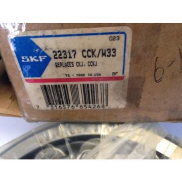 NEW OLD SKF 22317-CCK/W33 SPHERICAL ROLLER BEARING,75 x 180 x 60 mm FF