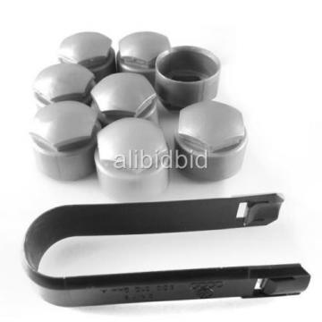 8x Locking Wheel Lug Bolt Center Nut Covers Caps 21mm + Tools For AUDI VW Skoda