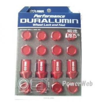 NEW ENKEI Performance Duralumin Lock Nuts Set for 4H 19HEX 35mm M12 P1.25 RED