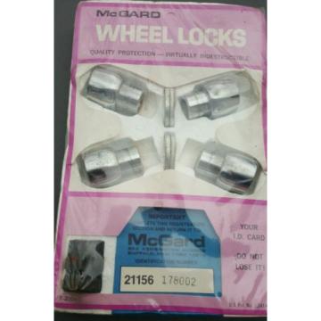 McGard 21156 Wheel Lock Lug Nuts Chrome 4 Locks Old Stock 1968 - 1982 Toyota