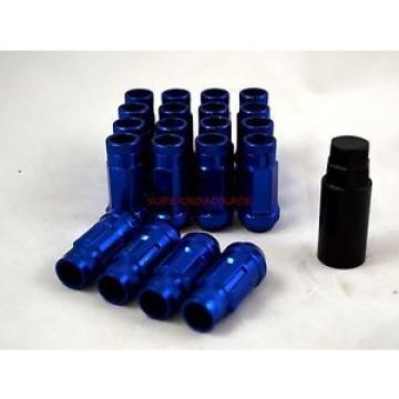 NNR PERFORMANCE EXTENDED STEEL LUG NUTS W/ LOCK FOR HONDA AND ACURA 12X1.5 BLUE