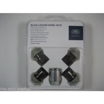 Range Rover Evoque LR2 Gloss Black Finish Locking Wheel Lug Nut Set Genuine New
