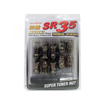MUTEKI SR35 20PCS WHEELS TUNER LUG + LOCK NUTS (CLOSE END/12X1.5/TITANIUM)