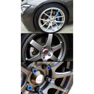 20 Pcs M14 X 1.5 Blue Wheel Lug Nut Bolts With Security Cap +Key+Socket For Audi