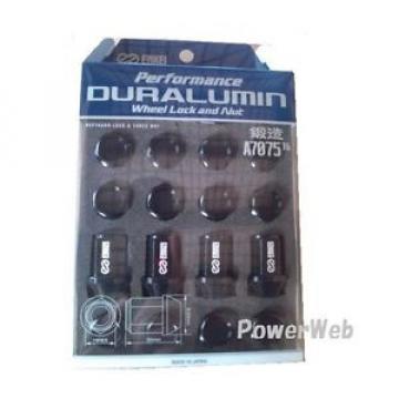 NEW ENKEI Performance Duralumin Lock Nuts Set for 4H 19HEX 35mm M12 P1.5 BLACK