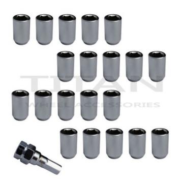 20 Piece Chrome Tuner Lugs Nuts | 12x1.25 Hex Lugs | Key Included