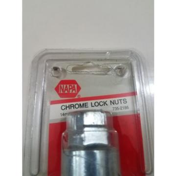 Napa 4 Chrome Acorn Lug Nut Lock 14MM/Set