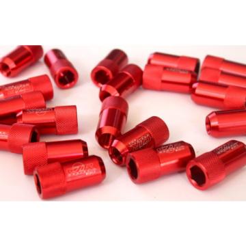 20PC CZRRACING RED SHORTY TUNER LUG NUTS NUT LUGS WHEELS/RIMS FITS:SCION