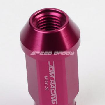 20X 50MM RIM ANODIZED WHEEL LUG NUT+ADAPTER KEY FOR IS250 IS350 GS460 PINK