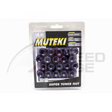 MUTEKI PURPLE TUNER SPLINE LUG NUTS SET 20 PCS 12X1.5MM OPEN ENDED KEY LOCKS