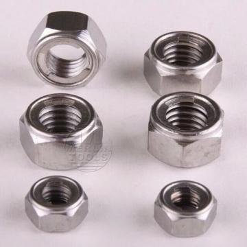 Select Size M3 - M20 304 Stainless Steel Lock Nuts Hex Self-lock Nuts