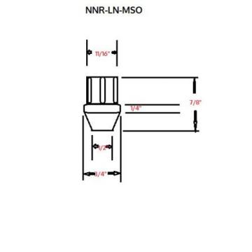 NNR Type M Steel Wheel Lug Nuts &amp; Locks Open Ended Red 22mm 12x1.5 20pcs