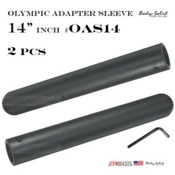 2-pack Body-Solid Stand to Olympic Plate Adapter Sleeve 14 Inch OAS14 &amp; Hex Lock