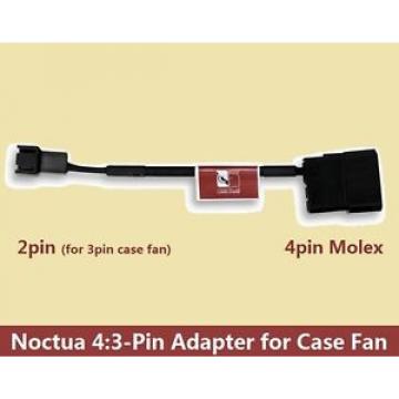 Noctua Sleeved Molex 4 Pin LP4 to 3 Pin Cooling Case Fan Cable Converter Adapter
