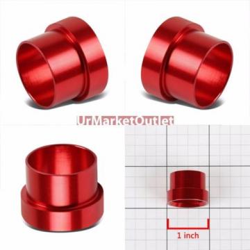 Red Aluminum Male Hard Steel Tubing Sleeve Oil/Fuel 12AN AN-12 Fitting Adapter