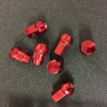 Red 12x1.5 Steel lug nuts &amp; lock 20 pcs honda acura toyota civic integra supra