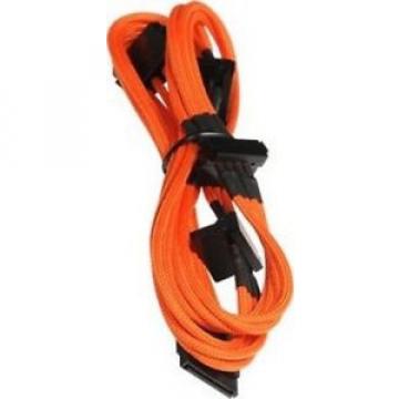 Cavo BitFenix Molex su 4x SATA Adapter 20 cm - sleeved arancione/nero