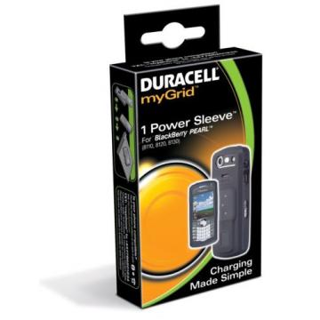 Duracell myGrid Power Sleeve Adapter für Blackberry Pearl Cover Tasche Ladegerät