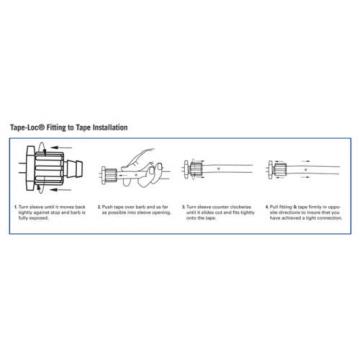 FHC-06-LSO: 5/8&#034; Drip Tape X Layflat Adapter Orange Ring Loc-Sleeve Fitting JAIN