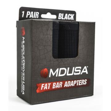 MDUSA Big Grip Sleeves FAT BAR ADAPTERS - Power Strength Training - 1 Pair Black
