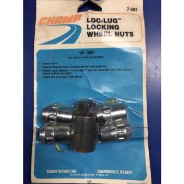 NOS 1/2 - 20r Locking Wheel Nuts Acorn Style