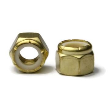 Brass Nylon Insert Lock Hex Nut UNC 1&#034;-8 Solid Brass Nylon Lock Nuts -QTY 100