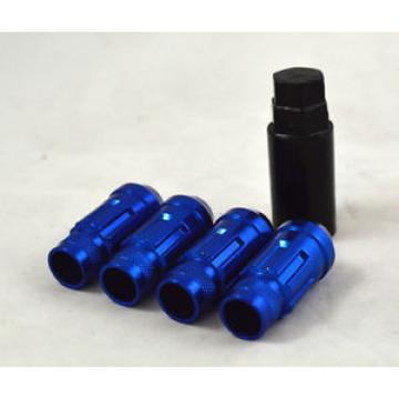NNR LUG NUT LOCK SET STEEL BLUE WITH KEY 12X1.25 NNR-LN-WLS12125BL