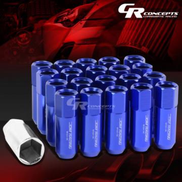 FOR CAMRY/CELICA/COROLLA 20X EXTENDED ACORN TUNER WHEEL LUG NUTS+LOCK+KEY BLUE