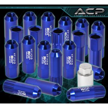 FOR NISSAN M12x1.25 LOCKING LUG NUTS WHEELS EXTENDED ALUMINUM 20 PIECES SET BLUE