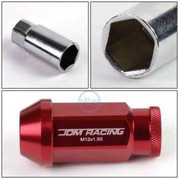 20pcs M12x1.5 Anodized 50mm Tuner Wheel Rim Locking Acorn Lug Nuts+Key Red