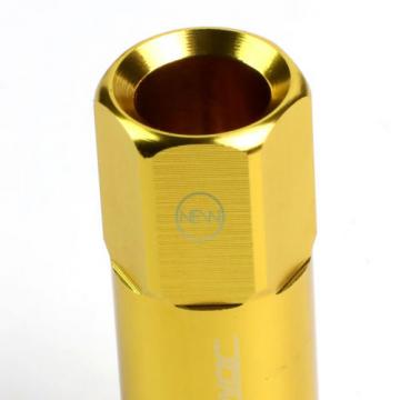 20pcs M12x1.5 Anodized 60mm Tuner Wheel Rim Locking Acorn Lug Nuts+Key Gold