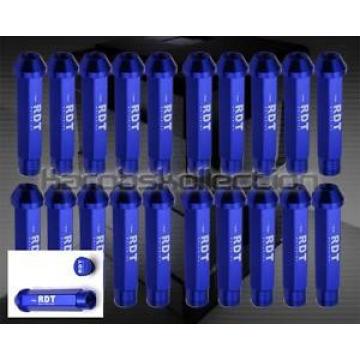 95mm Blue M12x1.5 Closed End Aluminum Drive Extended Tuner Locking Lug Nuts