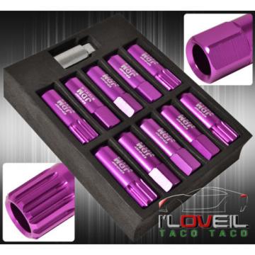 FOR TOYOTA 12x1.5 LOCKING KEY LUG NUTS TRACK EXTENDED OPEN 20 PIECES UNIT PURPLE